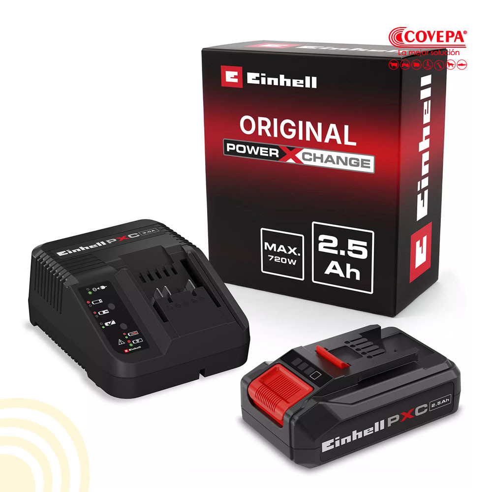 Kit Cargador y Batería Einhell Power X-Change 18V 2.5Ah (4512097)