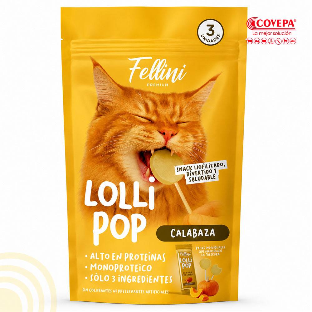 Snack Gato Fellini Lollipop Calabaza (3u)