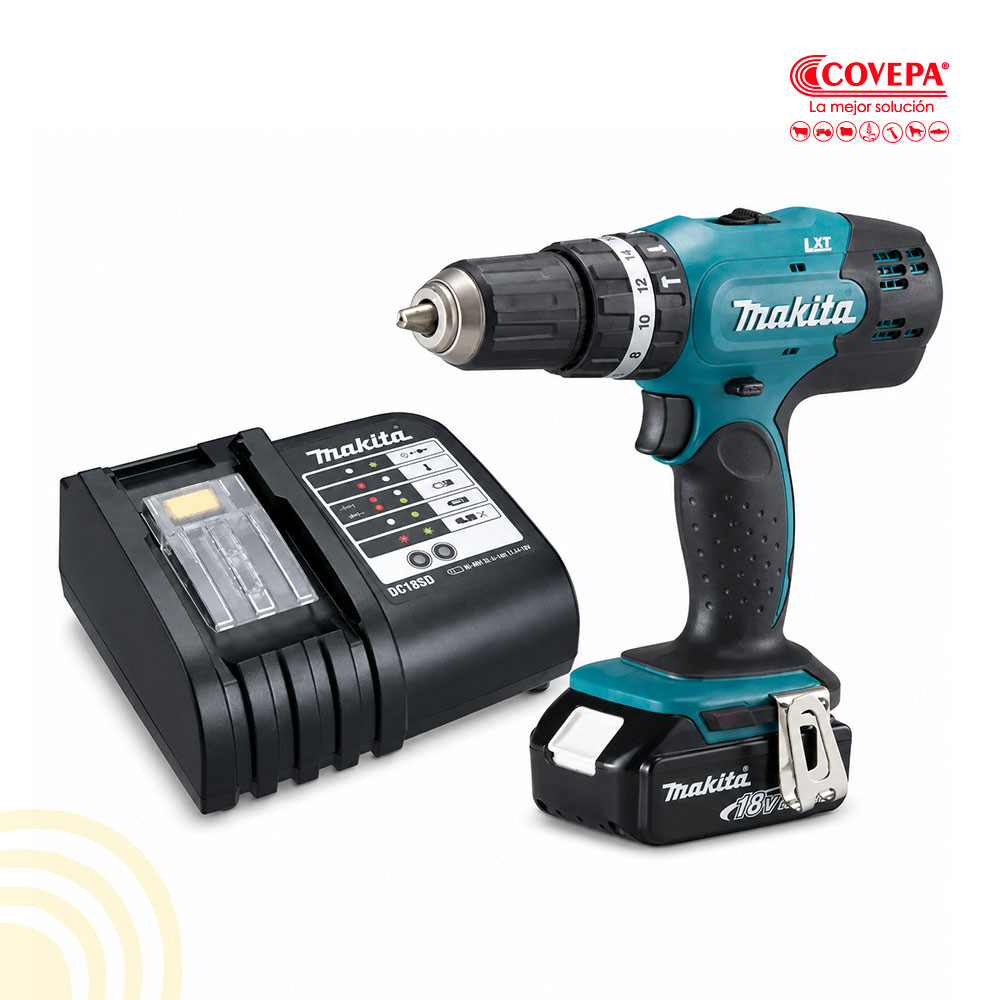 Taladro Percutor Inalambrico 18V Makita DHP-453X10