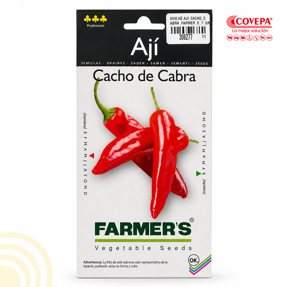 Semilla Hortaliza Aj&iacute; Cacho de Cabra Farmers 7gr