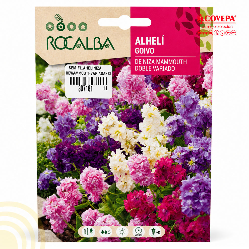 Semilla Flor Alhelí de Niza Mammouth Doble Variado