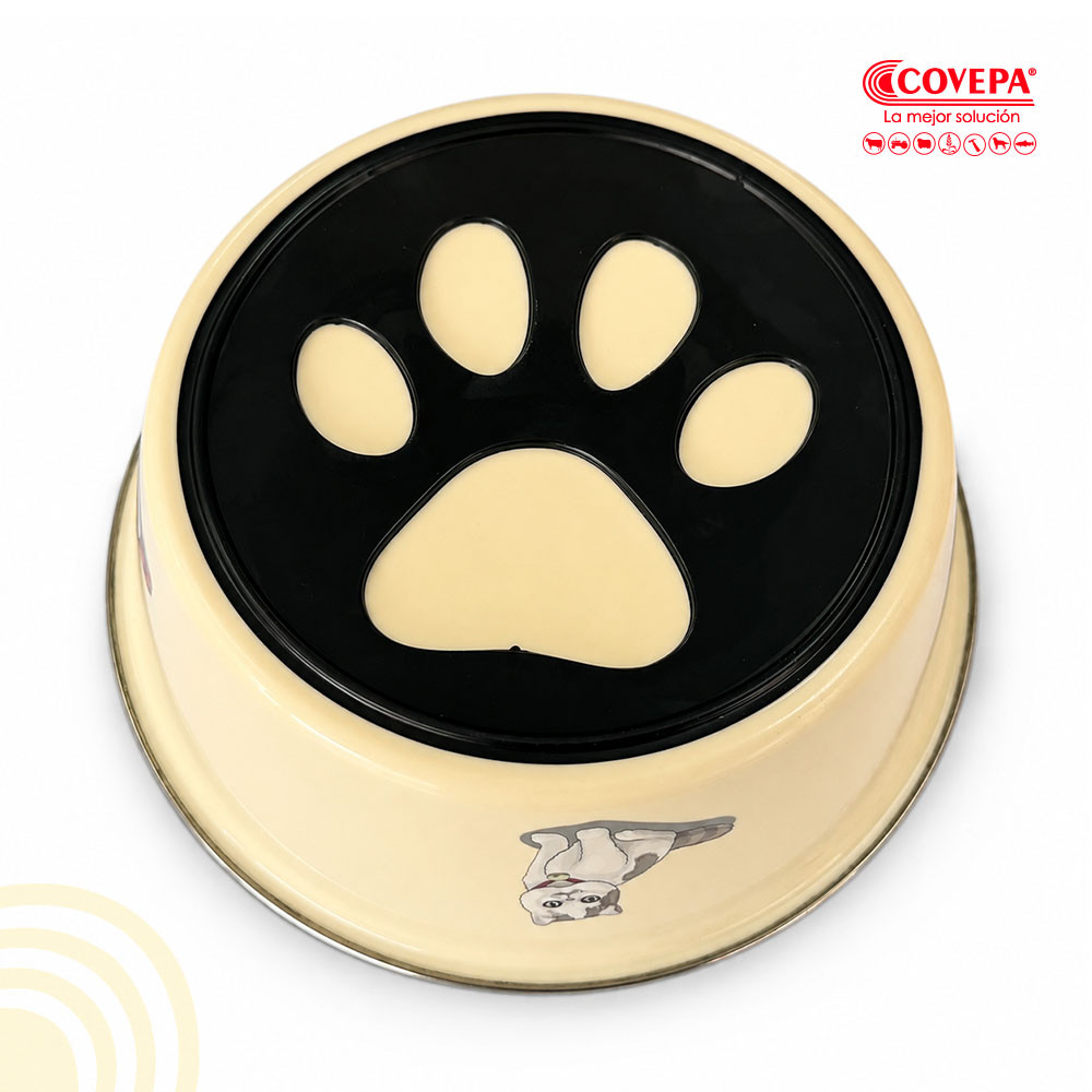 Plato Metálico Antideslizante para Gatos 21 cm