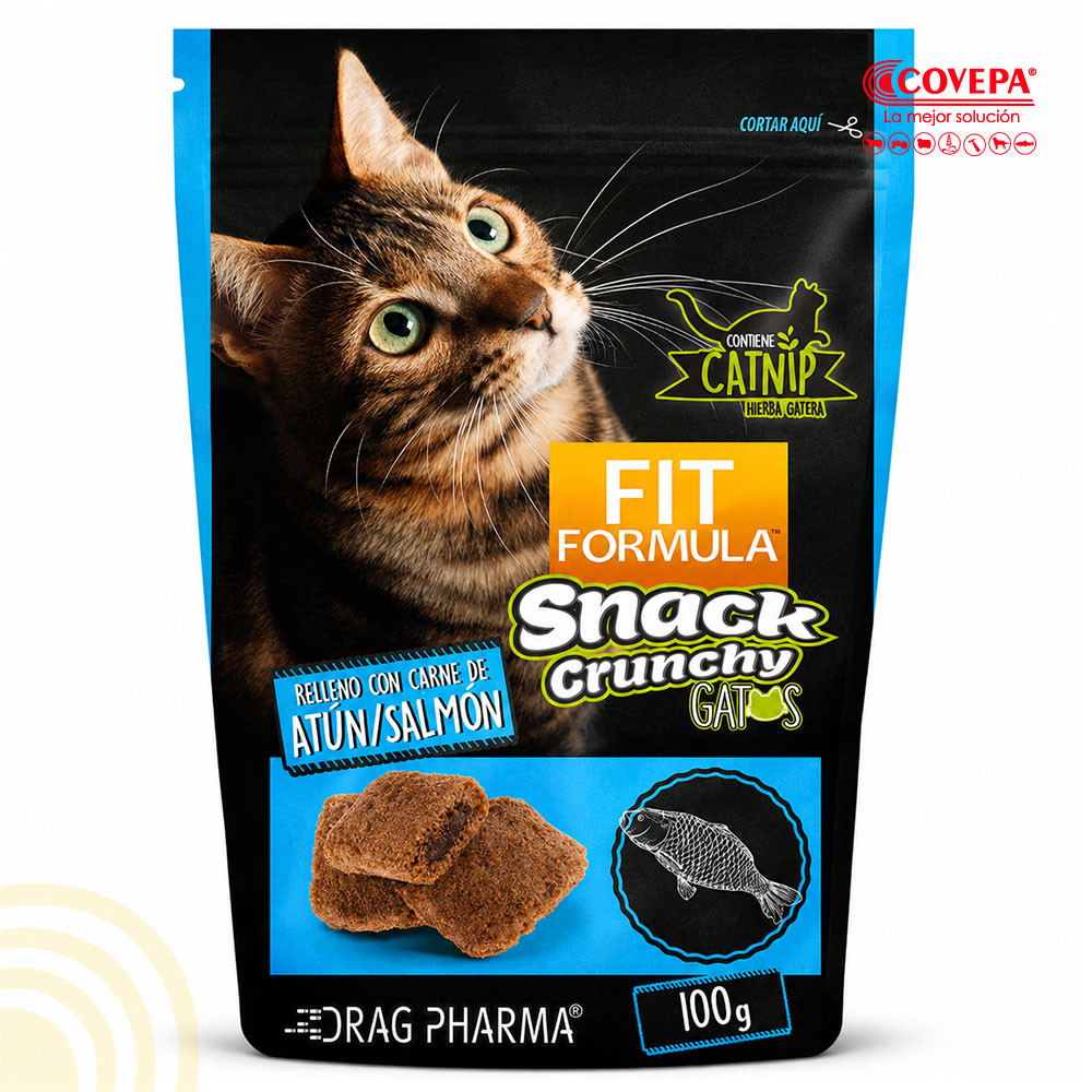 Snack Gato Fit Formula Crunchy 100g Atún Salmón