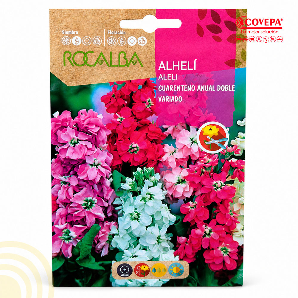 Semilla Flor Alhelí Cuarenteno Anual Doble Variado