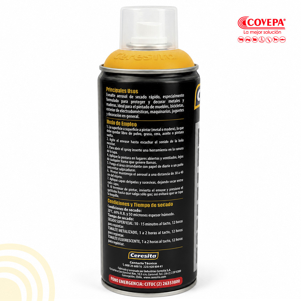 Esmalte en Spray Ceresita 440 cc Amarillo