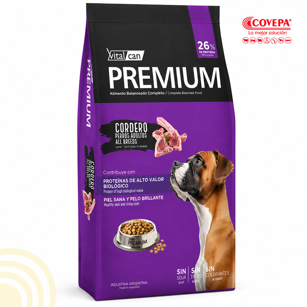 Alimento Perro Vitalcan Premium 20Kg Cordero Adulto