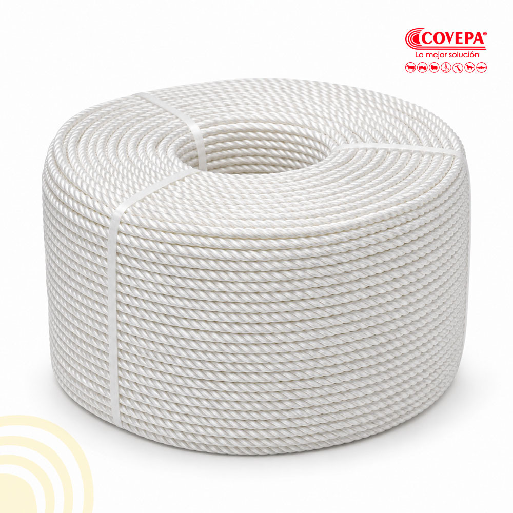 Cordel Perlón Blanco Cuerda 4mm (por metro)