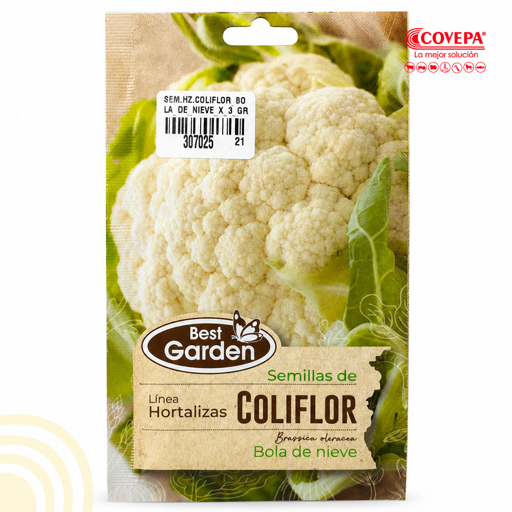 Semilla Hortaliza Coliflor Bola Nieve 3g Best Garden