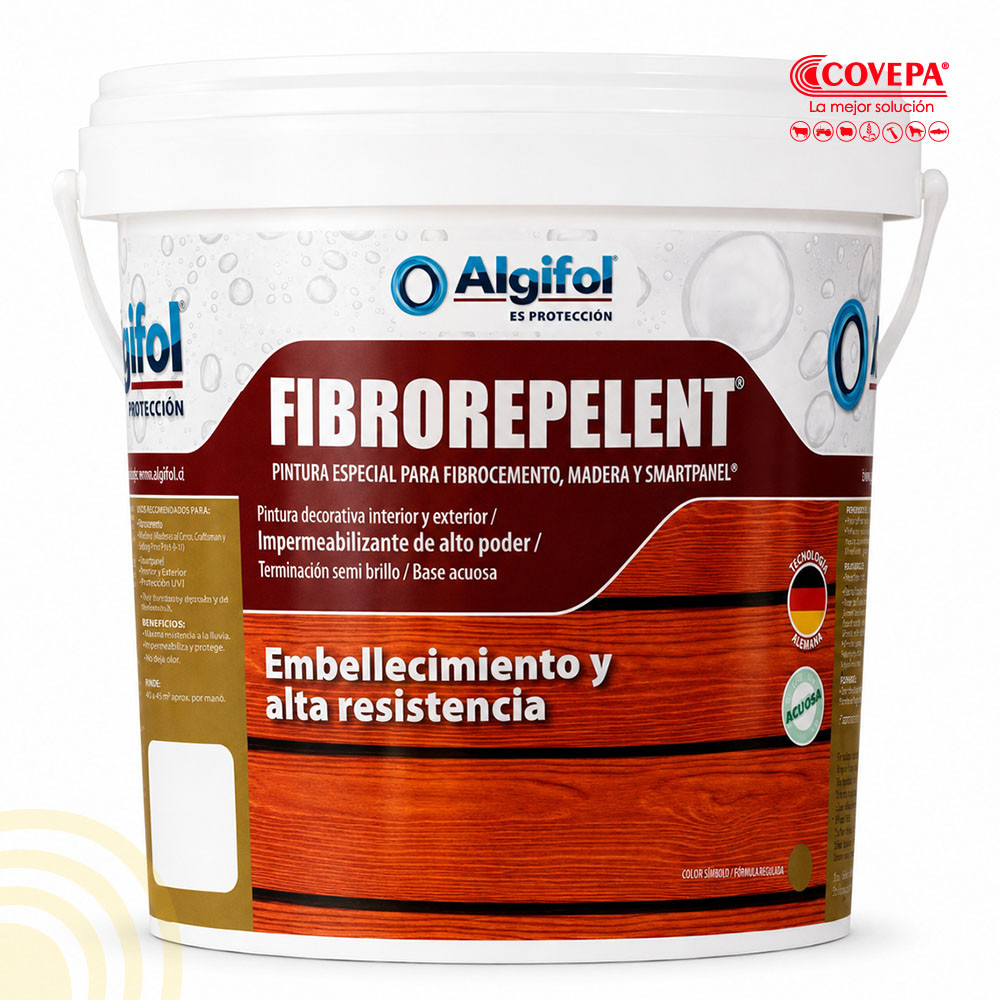 Pintura Algifol Fibrorepelente para Madera 1 Galón Castaño