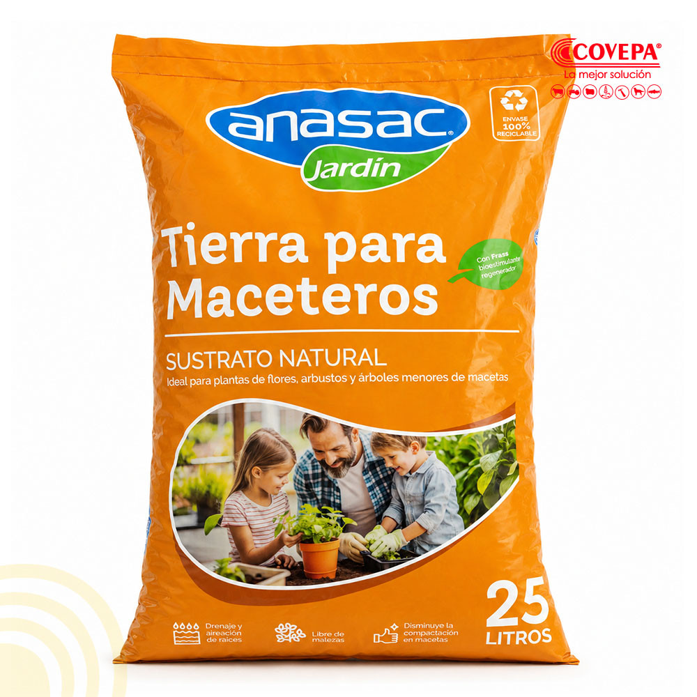 Sustrato Tierra para Macetero 25lt Anasac