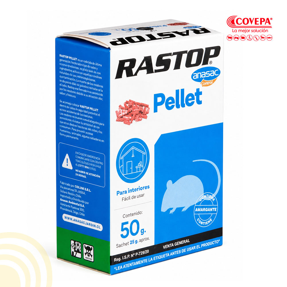 RATICIDA RASTOP PELLET X 50 G