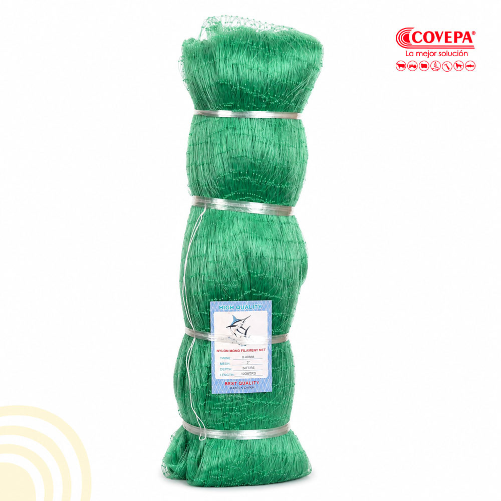 Red de Pesca Monofilamento 0,4mm 2" x 3 x 100m