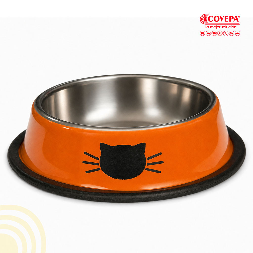 Plato de Acero Inoxidable para Gatos 300 ml