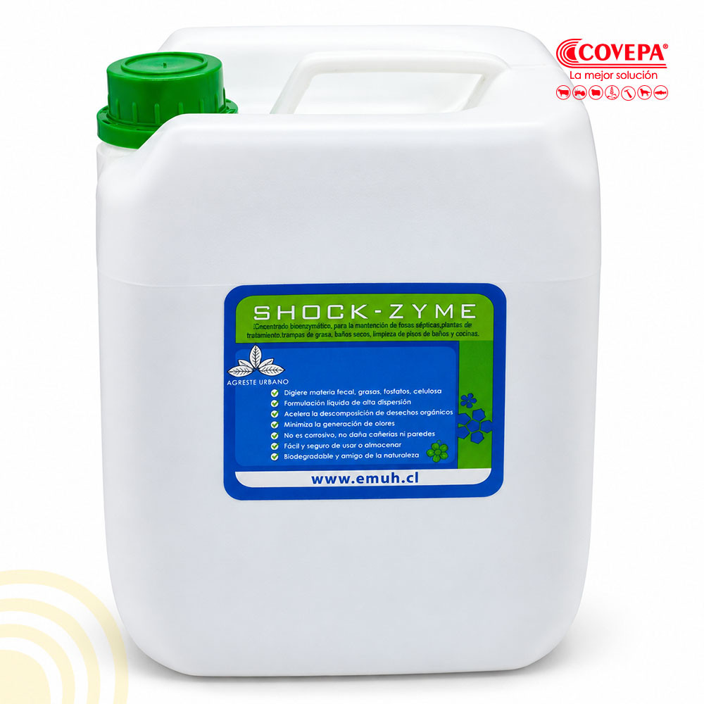 Concentrado Bioenzimático para Fosas Sépticas Shock-Zyme 5 L