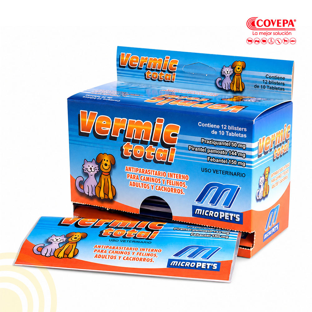 Antiparasitario Vermic Total Perros y Gatos (10 Comp)