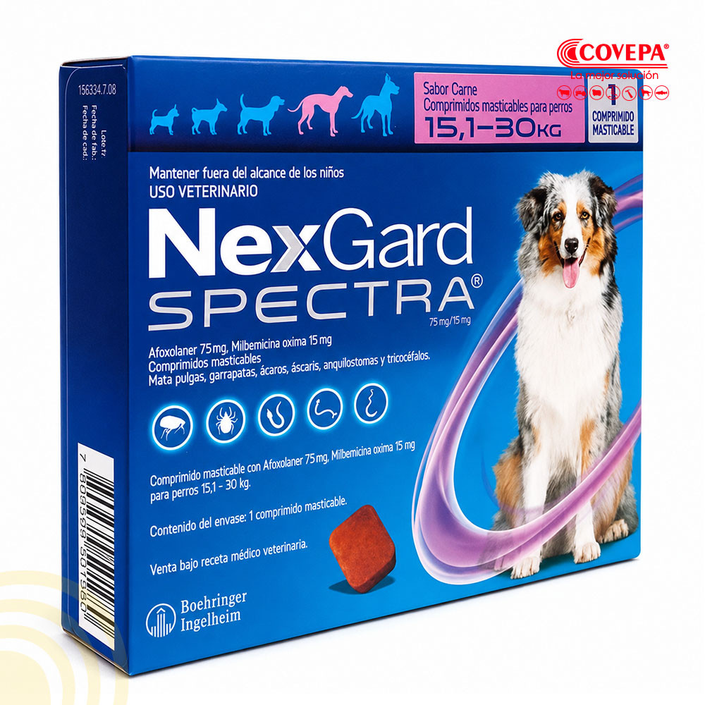Antiparasitario Perro Nexgard Spectra 15-30kg Comprimido