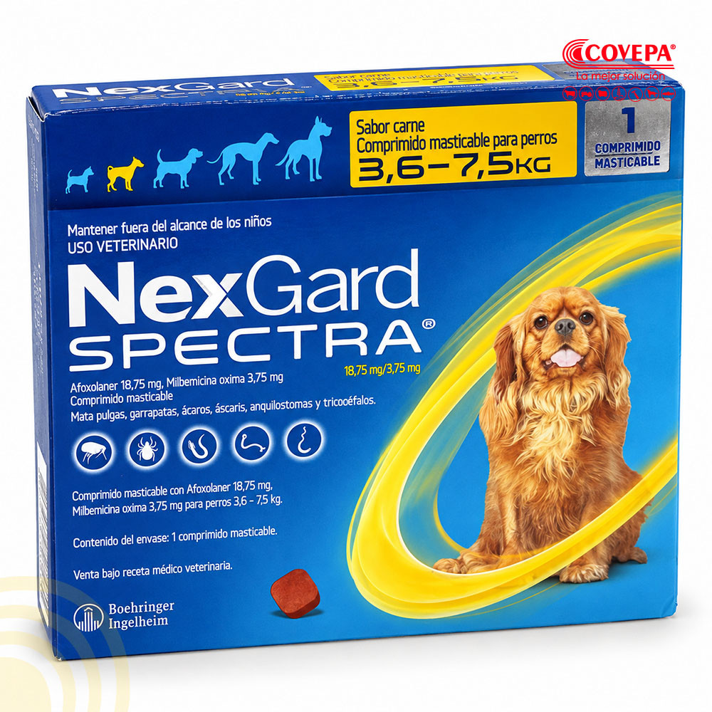 Antiparasitario Perro Nexgard Spectra 3.5-7.5kg Comprimido